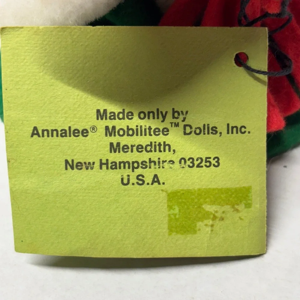 Annalee Dolls Christmas Caroler Girl 7in Green Red Vintage Felt Hand Painted USA